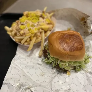 Double Cheeseburger and Salt Fries