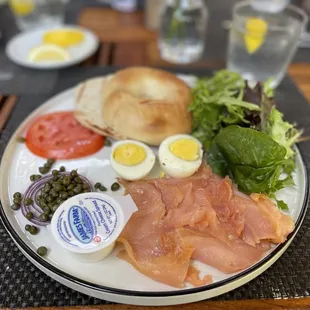 Lox and bagels breakfast