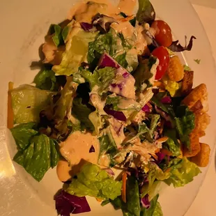 Side Salad with Thousand Island Dressing