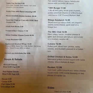 Starters, soups &amp; Sandos