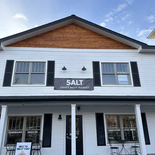 the front of the building