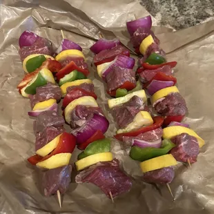 Beef kabobs