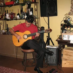 Live music night at the shop.