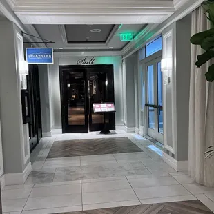 Entrance to the restaurant inside the resort