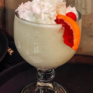 a close up of a drink