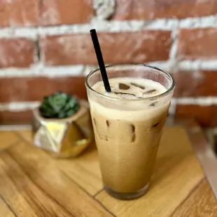 Iced Caramel Latte with Almond milk