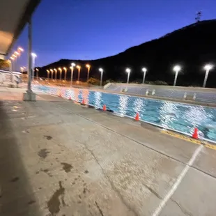 Pool at night