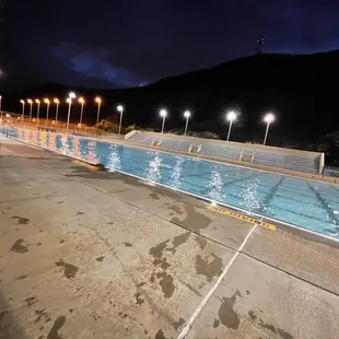 Pool at night