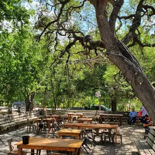 Seating in front of Salt Lick Cellars