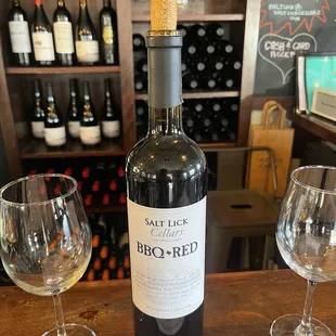Bottle of Red to go perfectly with  our BBQ Platters from Saltlick