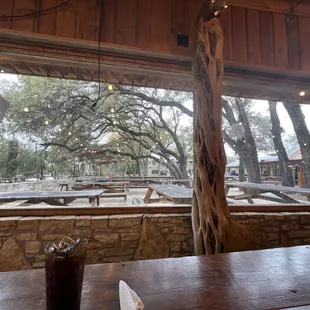 Plenty of seating area outside and inside