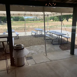 More outside seating backyard