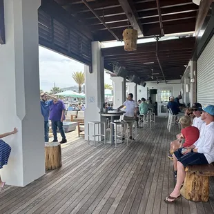 Outside lower deck and bar access