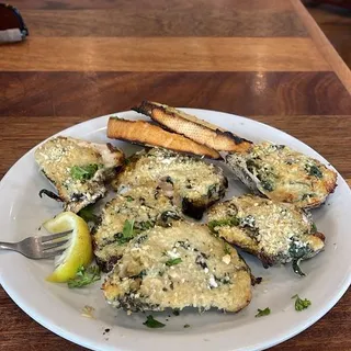 Grilled Garlic Parm Oysters