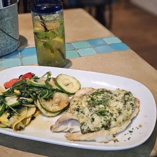 Baked crab grouper
