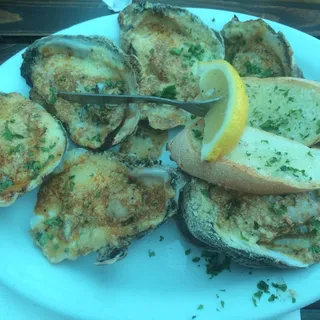 Grilled Garlic Parm Oysters