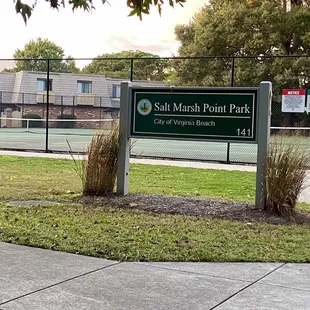 Salt Marsh Point Park signage