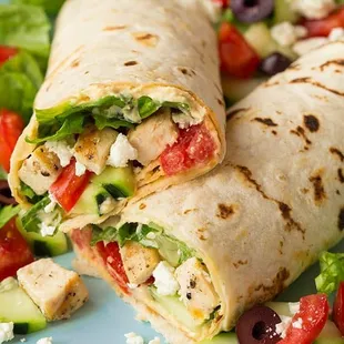 Chicken and Humus Wrap