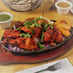 Yummy Chicken Tandoor on skillet