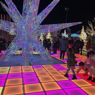 a lighted star