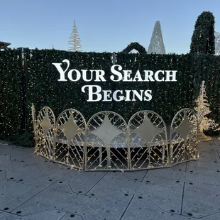 your search begins sign