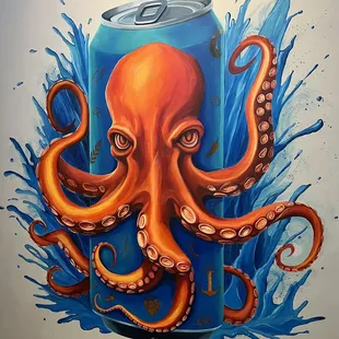 an octopus in a can