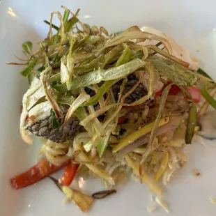 Seabass with jasmine rice and vegetables