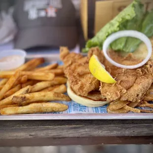 Fried fish sandwich is delicious!