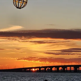 Setting sun on Tampabay
