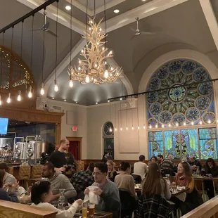 Love the high ceilings and church windows!
