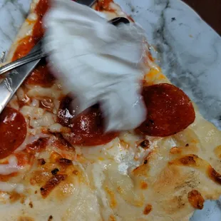 Hidden toppings they tried to pick off.