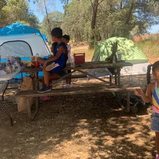 My kids enjoy the camp site