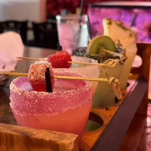 a variety of cocktails