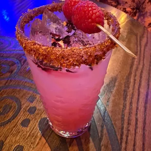 Raspberry hibiscus margarita