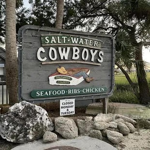 The sign.