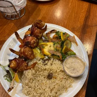 a plate of food on a table