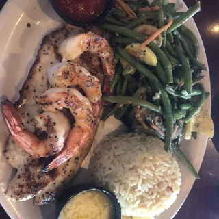 Redfish and 4 Gulf Shrimp