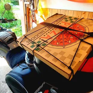 Pizza good enough for the extra effort to get it home.