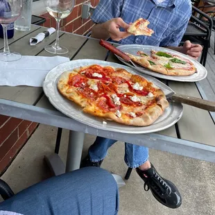 At sour dough. Enjoying some pizza with friends
