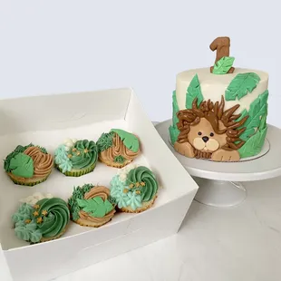 Wild One Smash Cake and Cupcakes