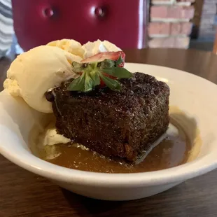 Sticky toffee pudding - good, love that sauce