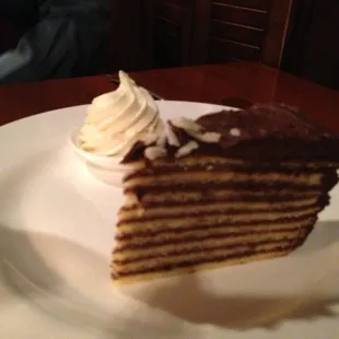 Smith island cake and chantilly cream
