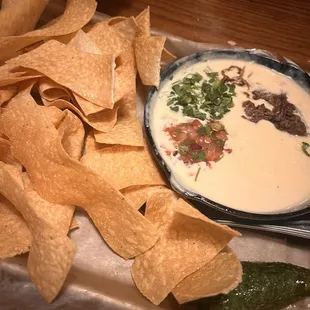 Queso and brisket dip