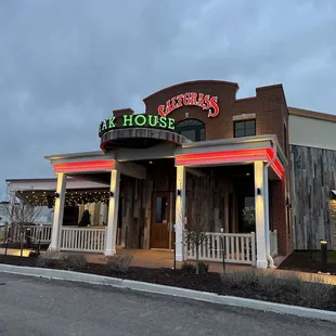 the front of the restaurant