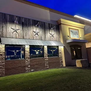 the outside of the building