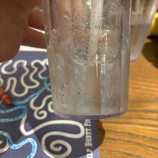 On inside of my glass