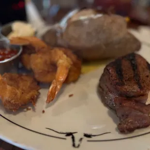 Bacon-Wrapped Filet and shrimp