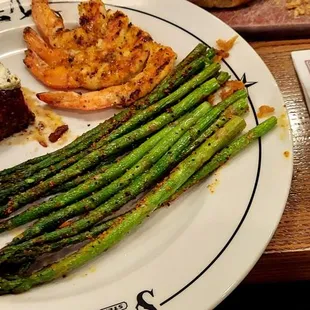 Surf abs turf with asparagus upgrade