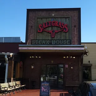 the front of the restaurant