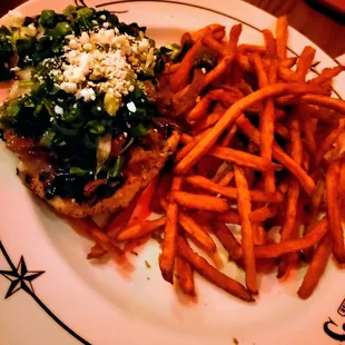 Laredo Chicken and Sweet Potato Fries